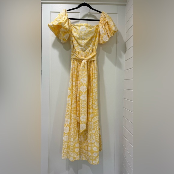 Beyond by Vera Leah Paradiso Yellow Floral Off-Shoulder Dress - Picture 5 of 8